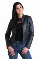Niebieska kurtka skórzana damska MIA blue - DAVID RYAN