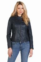 Niebieska kurtka skórzana damska MIA blue - DAVID RYAN