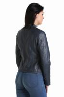 Niebieska kurtka skórzana damska MIA blue - DAVID RYAN