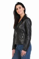 Damska kurtka skórzana  CHERRY black - Sklep DAVID RYAN