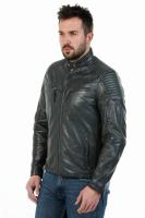 Męska kurtka skórzana Ron blue-grey - Sklep DAVID RYAN