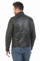 Męska kurtka skórzana Ron blue-grey - Sklep DAVID RYAN