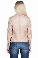 Damska kurtka skórzana Ramoneska Gina beige - Sklep DAVID RYAN