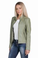 Damska kurtka skórzana MIA  light green - Sklep DAVID RYAN