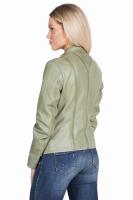 Damska kurtka skórzana MIA  light green - Sklep DAVID RYAN