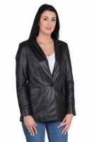 Damska kurtka skórzana, płaszcz STELLA black - Sklep DAVID RYAN