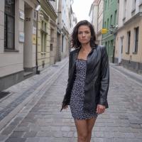 Damska kurtka skórzana, płaszcz STELLA black - Sklep DAVID RYAN