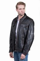 Kurtka skórzana męska z kołnierzem ROCCO - sklep z kurtkami skórzanymi DAVID RYAN