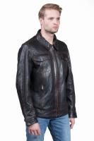 Kurtka skórzana męska z kołnierzem ROCCO - sklep z kurtkami skórzanymi DAVID RYAN