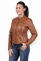 Damska kurtka skórzana LAURA cognac - Sklep DAVID RYAN