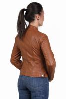 Damska kurtka skórzana LAURA cognac - Sklep DAVID RYAN