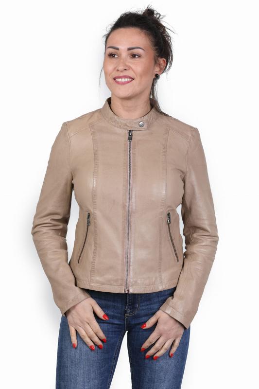 Damska kurtka skórzana MIA cream - Sklep DAVID RYAN