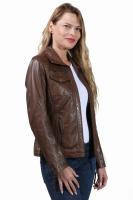 Damska kurtka skórzana  KELLY brown - Sklep DAVID RYAN
