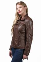 Damska kurtka skórzana  KELLY brown - Sklep DAVID RYAN