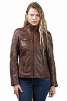 Damska kurtka skórzana  KELLY brown - Sklep DAVID RYAN