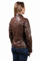 Damska kurtka skórzana  KELLY brown - Sklep DAVID RYAN