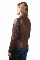 Damska kurtka skórzana  KELLY brown - Sklep DAVID RYAN