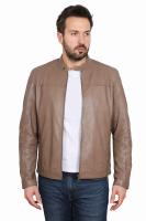MĘSKA KURTKA SKÓRZANA BOSTON taupe - Sklep DAVID RYAN