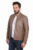 MĘSKA KURTKA SKÓRZANA BOSTON taupe - Sklep DAVID RYAN