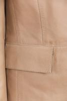 Damska kurtka skórzana, płaszcz STELLA beige - Sklep DAVID RYAN