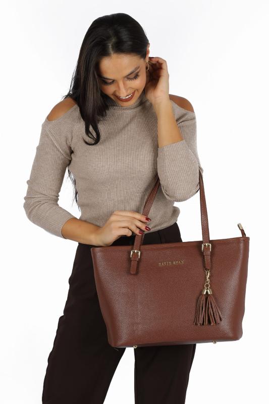 TOREBKA SKÓRZANA DR-002-4 brązowy - Sklep DAVID RYAN