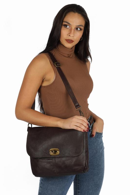 TOREBKA SKÓRZANA DR-004-4 brązowy - Sklep DAVID RYAN