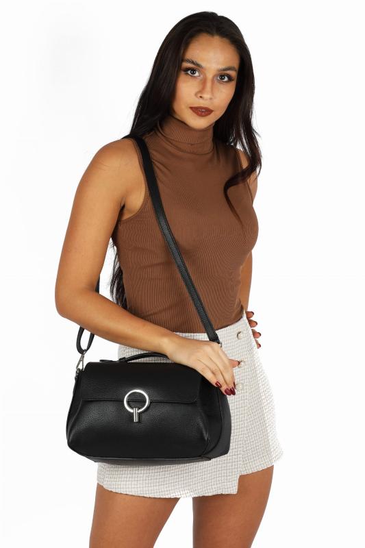 TOREBKA SKÓRZANA DR-007-3 CZARNY   - Sklep DAVID RYAN