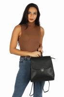 PLECAK SKÓRZANY DR-008-3 CZARNY    - Sklep DAVID RYAN