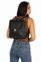 PLECAK SKÓRZANY DR-008-3 CZARNY    - Sklep DAVID RYAN