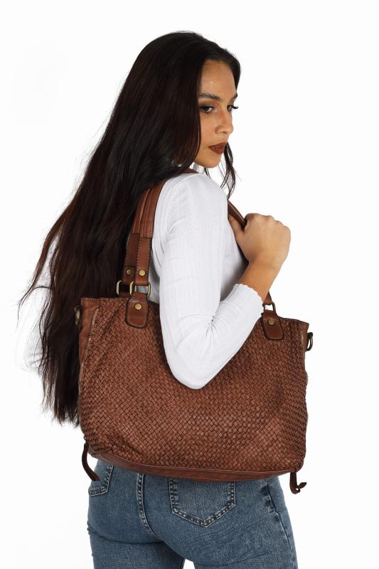 TOREBKA SKÓRZANA DR-003-4 brązowy  - Sklep DAVID RYAN