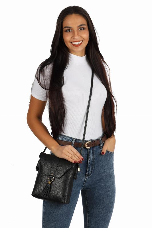 TOREBKA SKÓRZANA DR-009-3 czarny   - Sklep DAVID RYAN