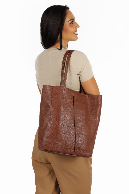 TOREBKA SKÓRZANA DR-010-4 brązowy  - Sklep DAVID RYAN