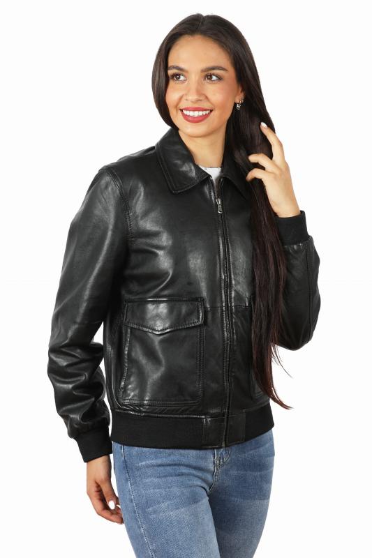 Damska kurtka skórzana bomberka  INEZ - Sklep DAVID RYAN