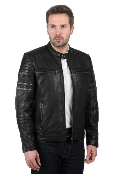 Męska kurtka skórzana JIMMY black