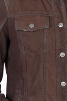 Damska kurtka skórzana,  EMMA nubuk brown - Sklep DAVID RYAN