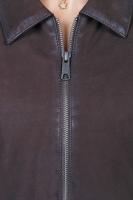 Damska kurtka skórzana,  FRIDA  nubuk brown - Sklep DAVID RYAN