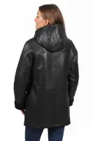 Damska kurtka skórzana, parka  ROMA black - Sklep DAVID RYAN