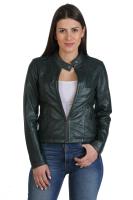 Damska kurtka skórzana MIA  green - Sklep DAVID RYAN
