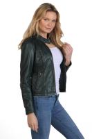 Damska kurtka skórzana MIA  green - Sklep DAVID RYAN
