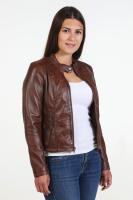 Damska kurtka skórzana MIA  brown - Sklep DAVID RYAN