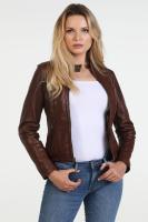 Damska kurtka skórzana MIA  brown - Sklep DAVID RYAN