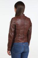 Damska kurtka skórzana MIA  brown - Sklep DAVID RYAN